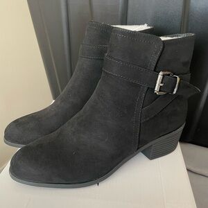 Black Ankle Boots with Buckle Detail-Mult Sizes Avail-New in Box